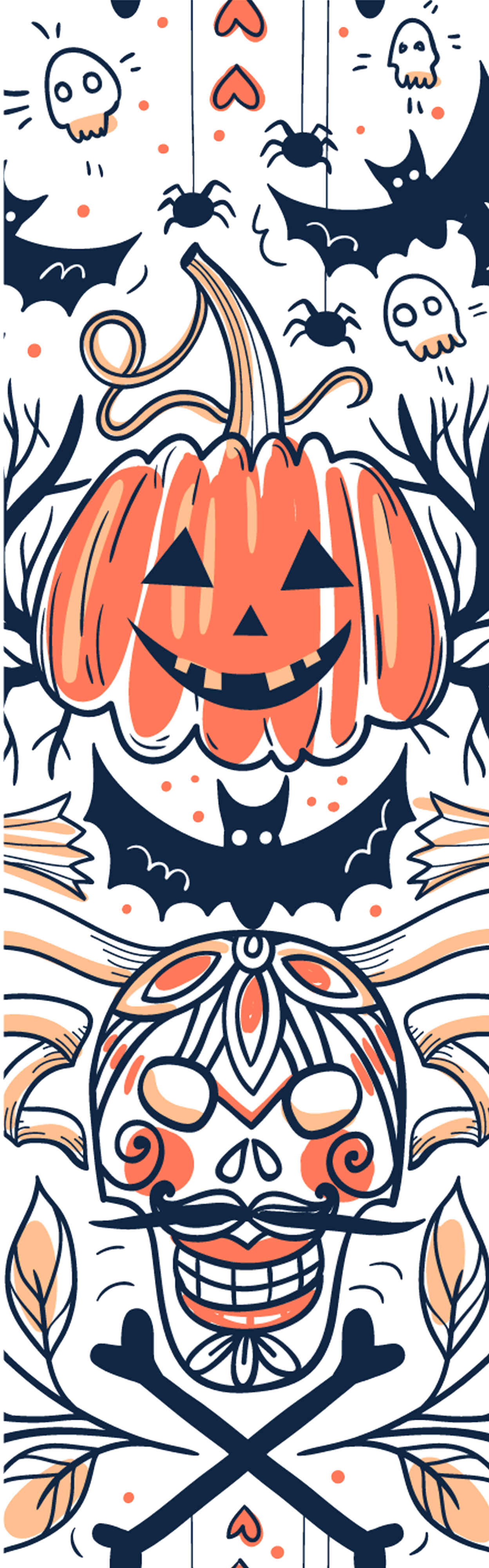 Teak Tuning "We Spooky" Deck Graphic Wrap (Transparent Background) - 35mm x 110mm