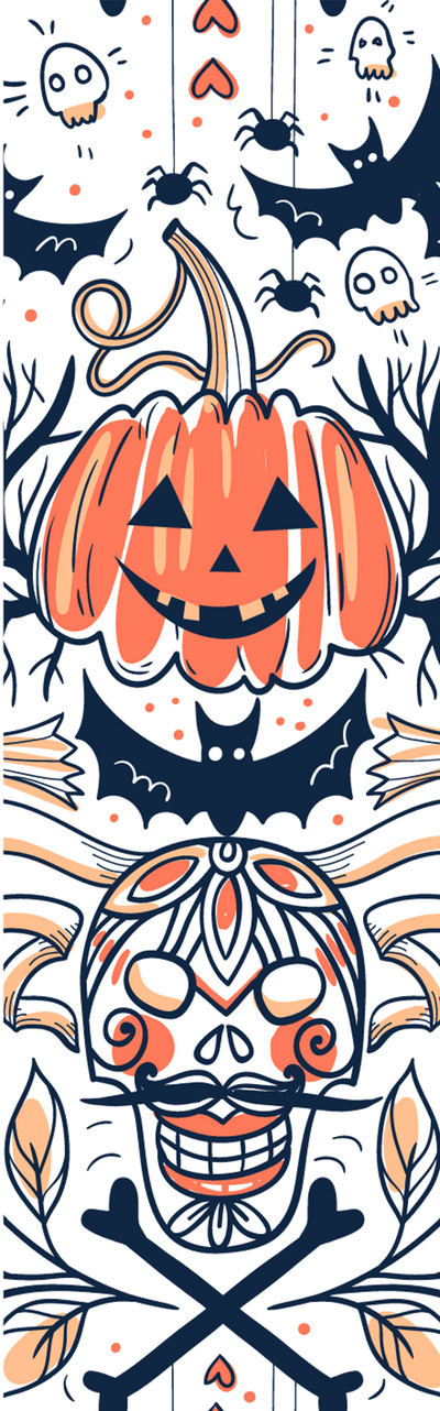 Teak Tuning "We Spooky" Deck Graphic Wrap (Transparent Background) - 35mm x 110mm
