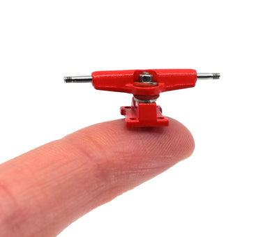 Teak Tuning Fingerboard Mini Trucks with Standard Tuning, Red - 29mm Width Red
