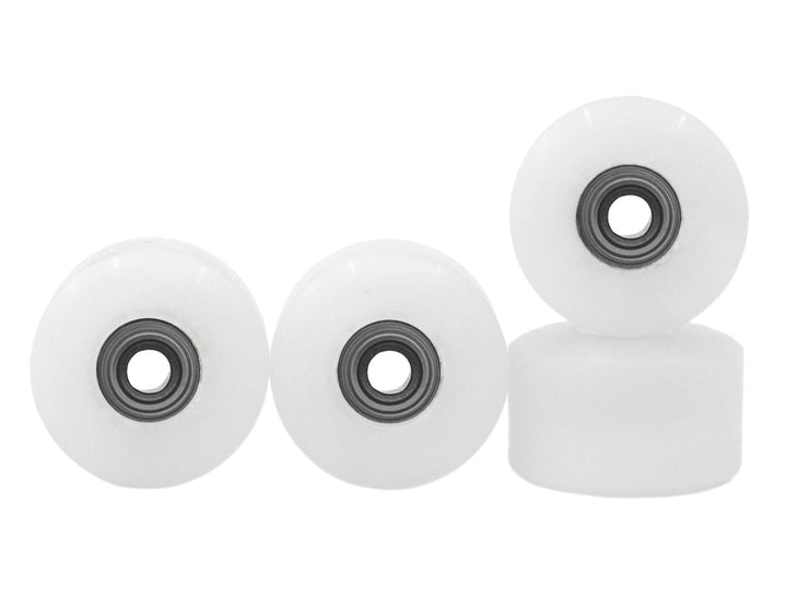 Teak Tuning Apex 85D Premium Plastic Fingerboard Wheels, New Street Shape - Premium ABEC-9 Stealth Bearings - Ice Colorway - Set of 4