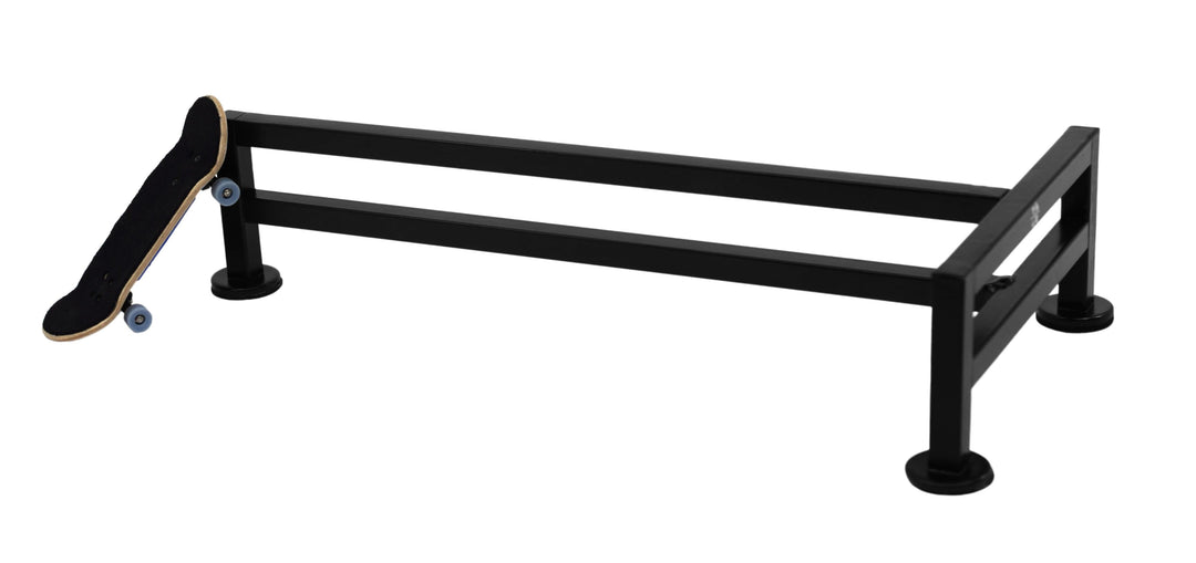 Teak Tuning Fence Style, T-Shaped Fingerboard Rail, 12" Long - Steel Construction - Black