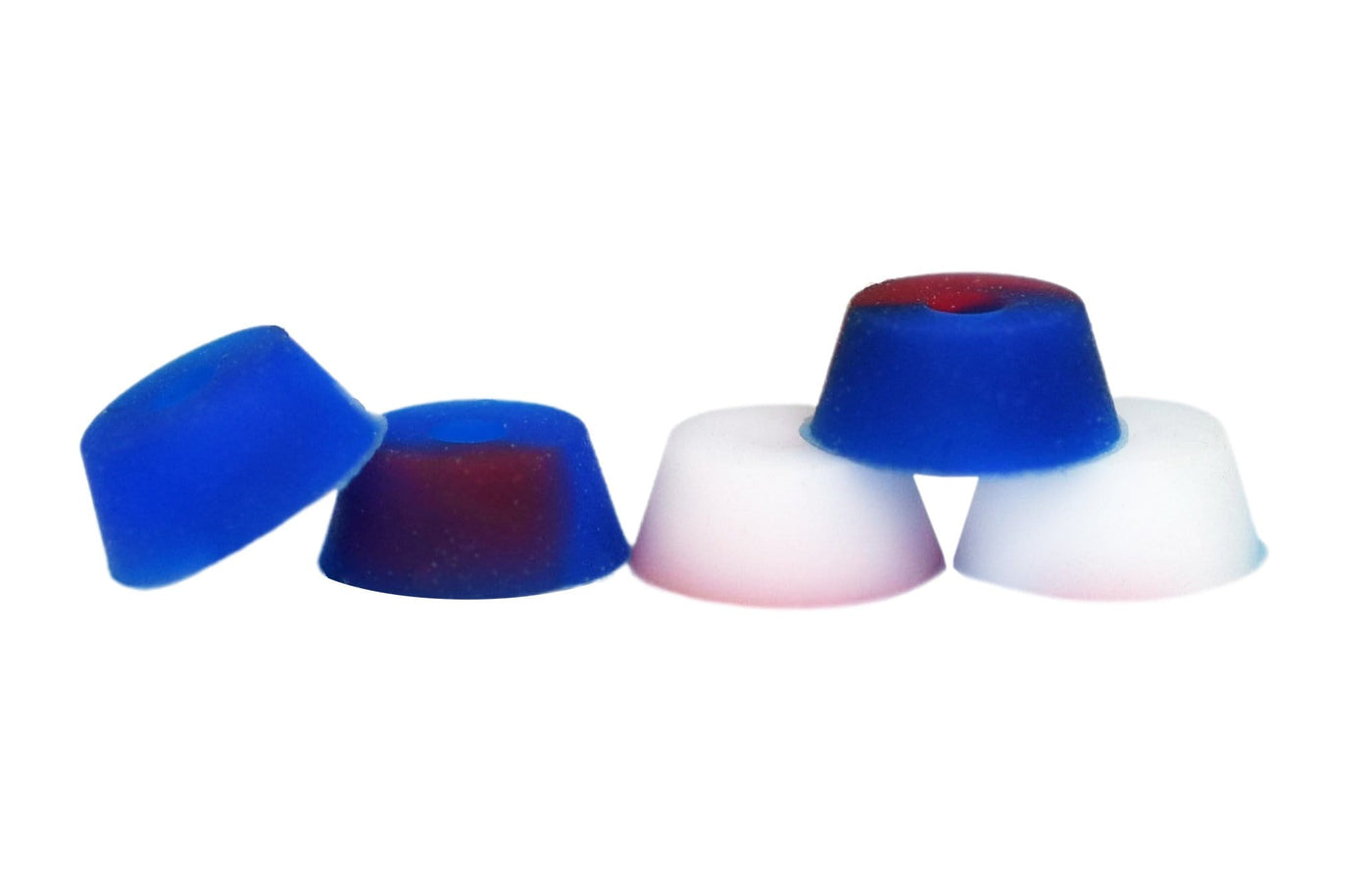 Teak Tuning Bubble Bushings Pro Duro Series - Multiple Durometers - Red, White and Blue Swirl 51A