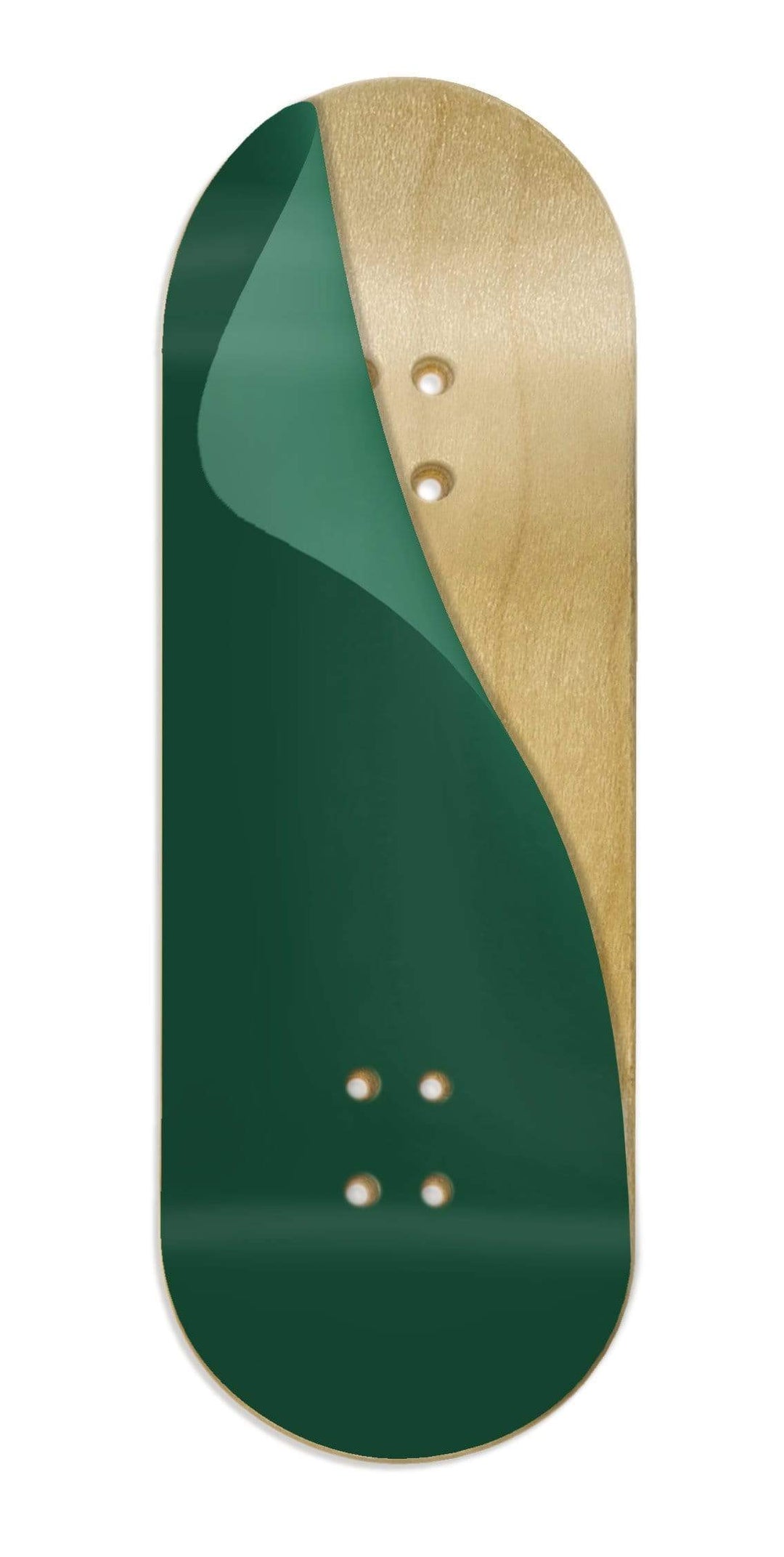Teak Tuning Teak Swap Fingerboard Deck & ColorBlock Wrap - "Emerald Green" - 32mm x 97mm