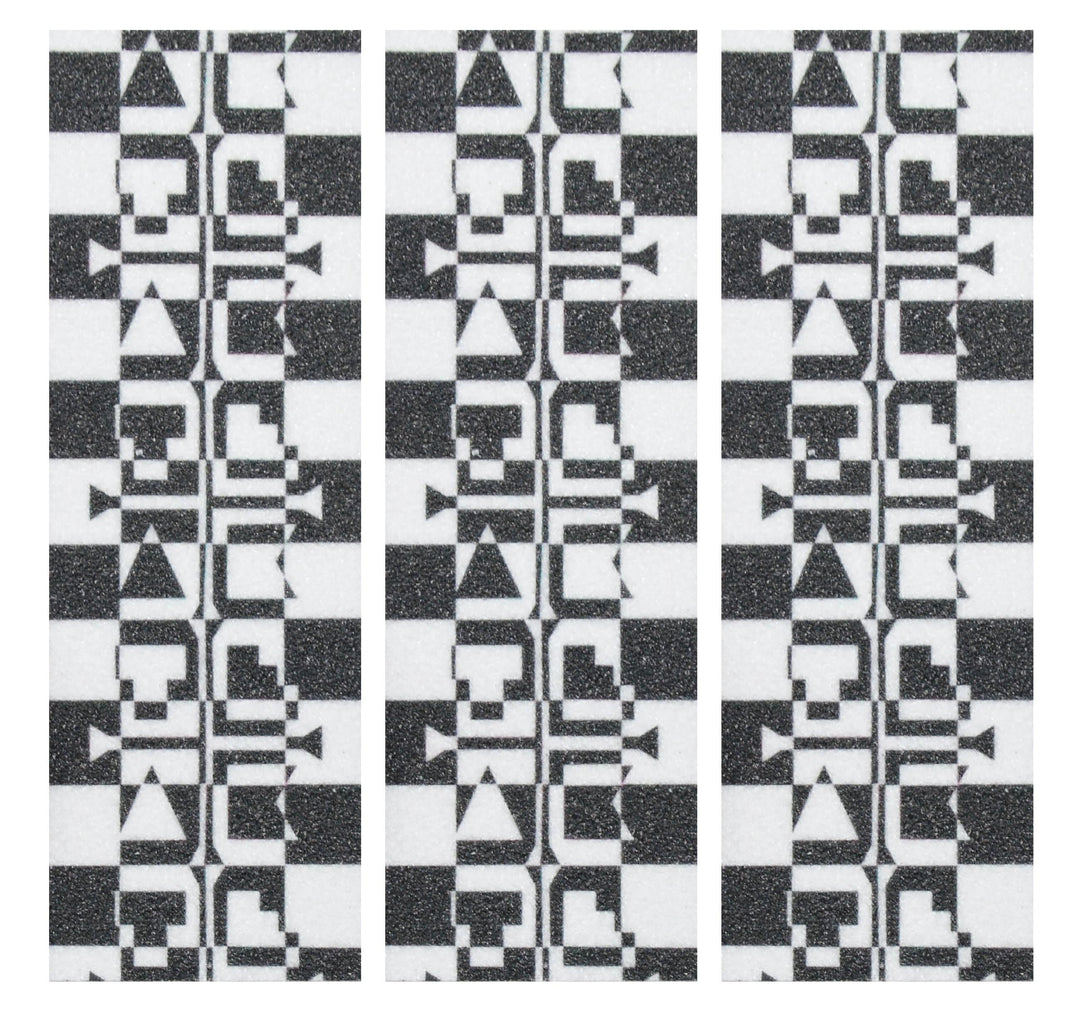 Teak Tuning 3PK Fingerboard Skate Grip Tape, Checkered Illusion Edition - 38mm x 114mm