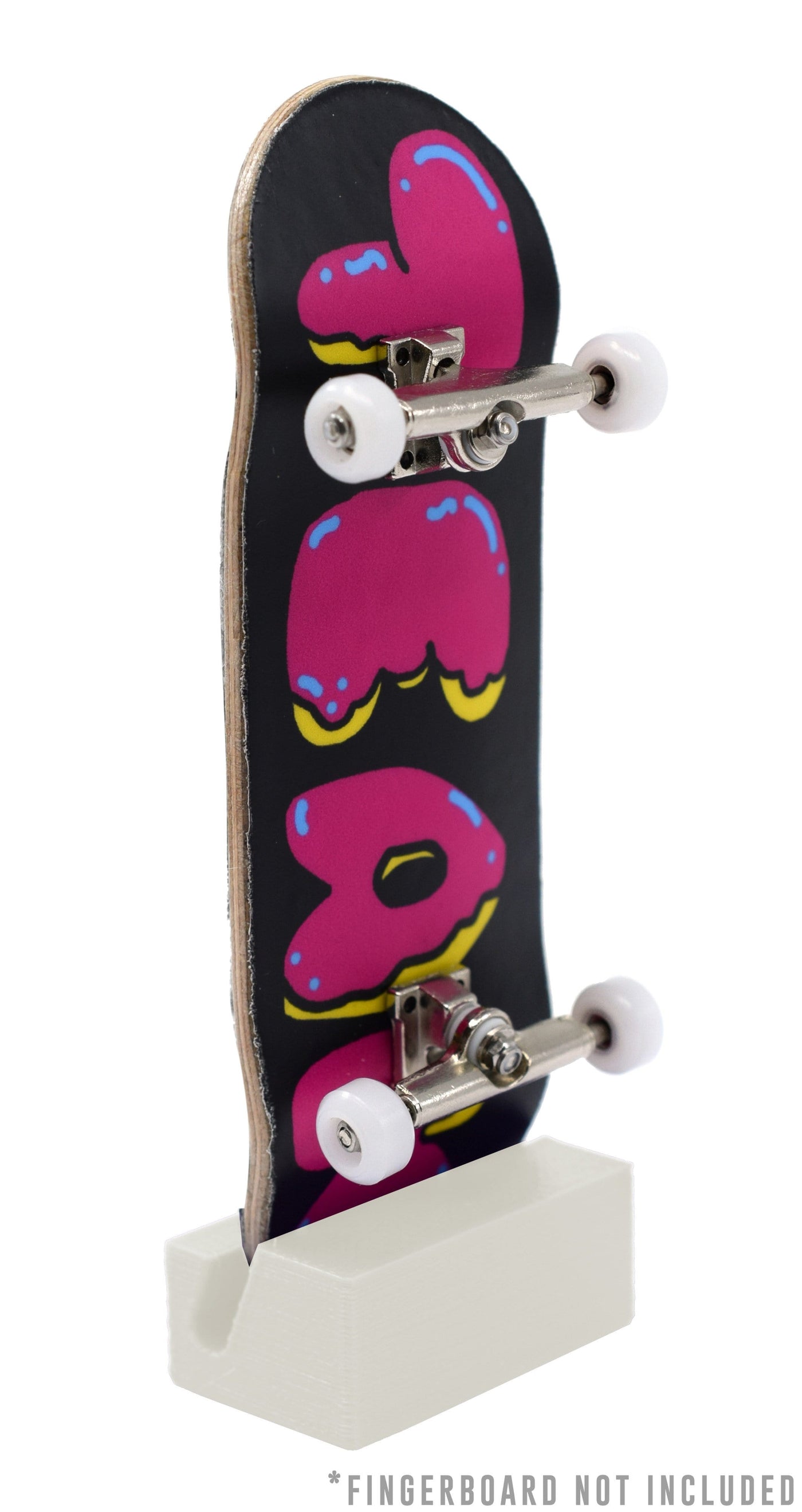 Teak Tuning Fingerboard Display Stand - Rectangle Edition - Glow in The Dark (Off-White to Green Glow)