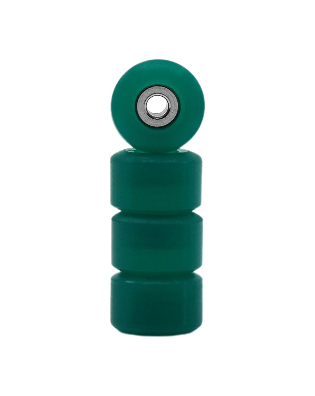 Teak Tuning Apex 71D Urethane Fingerboard Wheels, New Street Shape, Ultra Spin Bearings - Jade Green Colorway - Set of 4