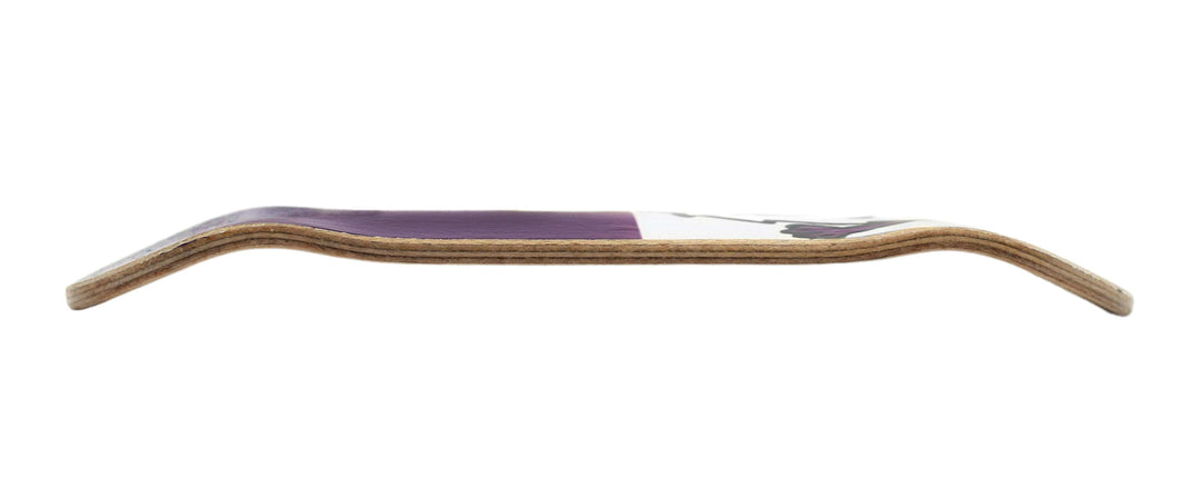 Teak Tuning Heat Transfer Graphic Wooden Fingerboard Deck, "Purple Yeti" - 32mm x 97mm