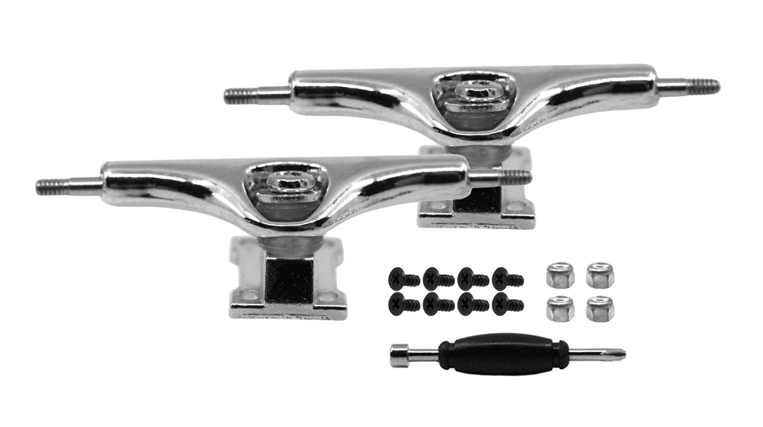 Teak Tuning Prodigy Swerve Trucks, 34mm - Polished Silver Colorway