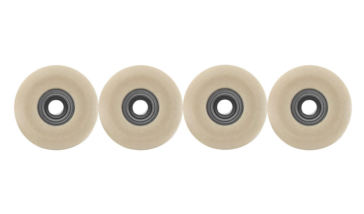 Teak Tuning Apex 65D All Terrain Polymer (ATP) Fingerboard Wheels, New Street Shape - Premium ABEC-9 Stealth Bearings - Coyote Tan Colorway - Set of 4