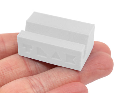 Teak Tuning Fingerboard Display Stand - Rectangle Edition - White Yeti Colorway