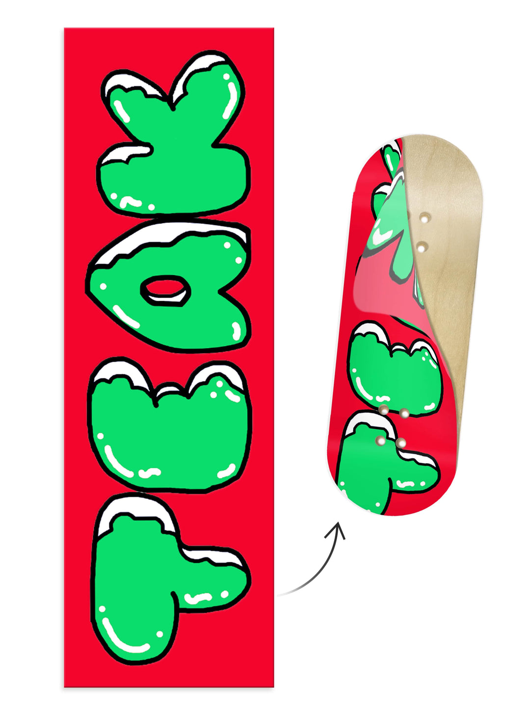 Teak Tuning Limited Edition "Teak" Donut Deck Graphic Christmas Wrap - 35mm x 110mm