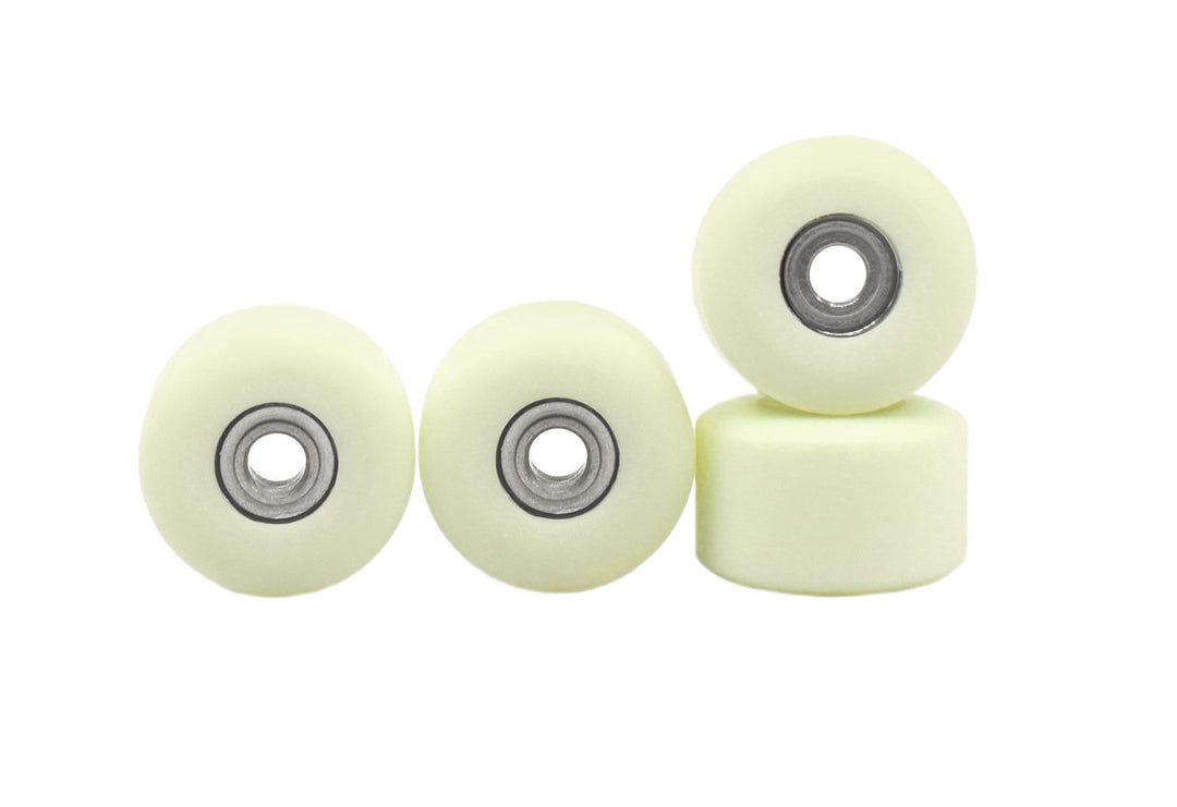 Teak Tuning Apex 77D Urethane Fingerboard Wheels, New Street Shape, Ultra Spin Bearings - Coconut (Matte Finish) - Set of 4