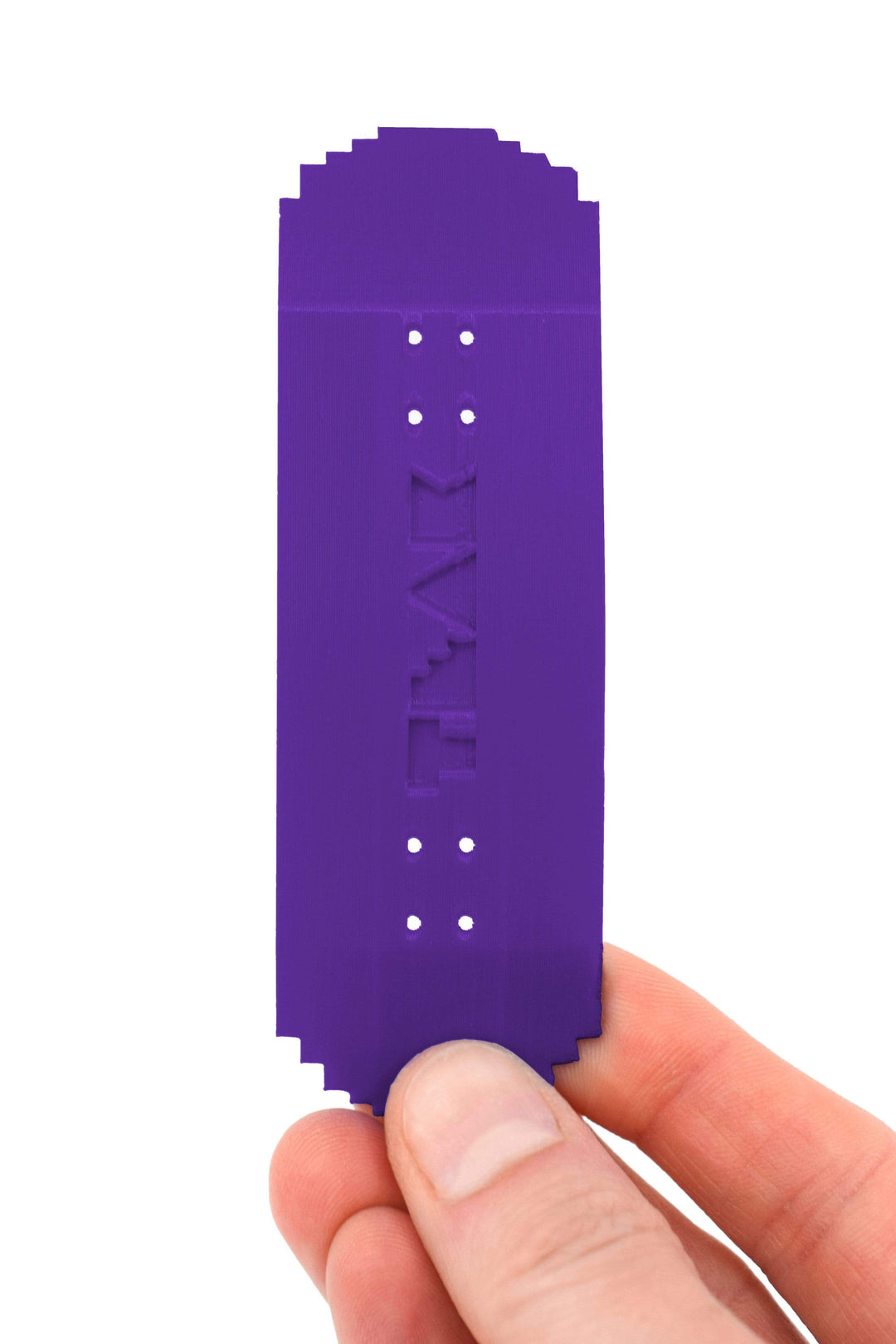 Teak Tuning Fingerboard Pixelated Poly Deck, "Power Up Purple" - 32mm x 100mm