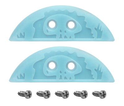 Teak Tuning Peeping Yeti Fingerboard Nose & Tail Guards - 7.5mm x 22mm - Blue