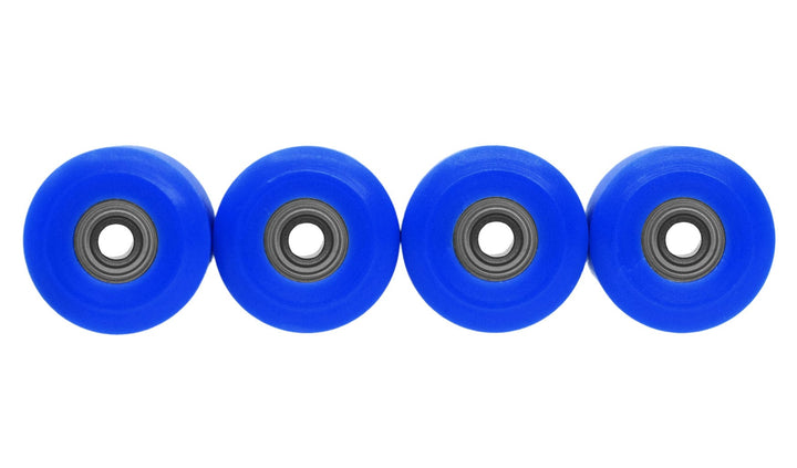 Teak Tuning Apex 65D All Terrain Polymer (ATP) Fingerboard Wheels, New Street Shape - Premium ABEC-9 Stealth Bearings - Royal Blue Colorway - Set of 4