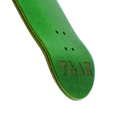 Teak Tuning PROlific Wooden 5 Ply Fingerboard Deck 34x95mm - Ghillie Green - with Color Matching Mid Ply