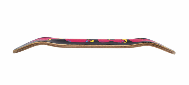 Teak Tuning Heat Transfer Graphic Wooden Fingerboard Deck, "Donut Teak Logo" - 32mm x 97mm