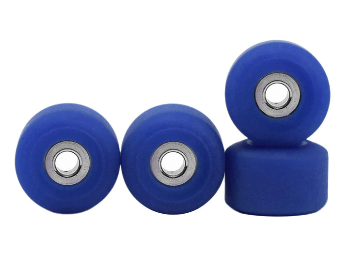 Teak Tuning Apex 61D Urethane Fingerboard Wheels, New Street Shape, Ultra Spin Bearings - Denim Colorway - Set of 4