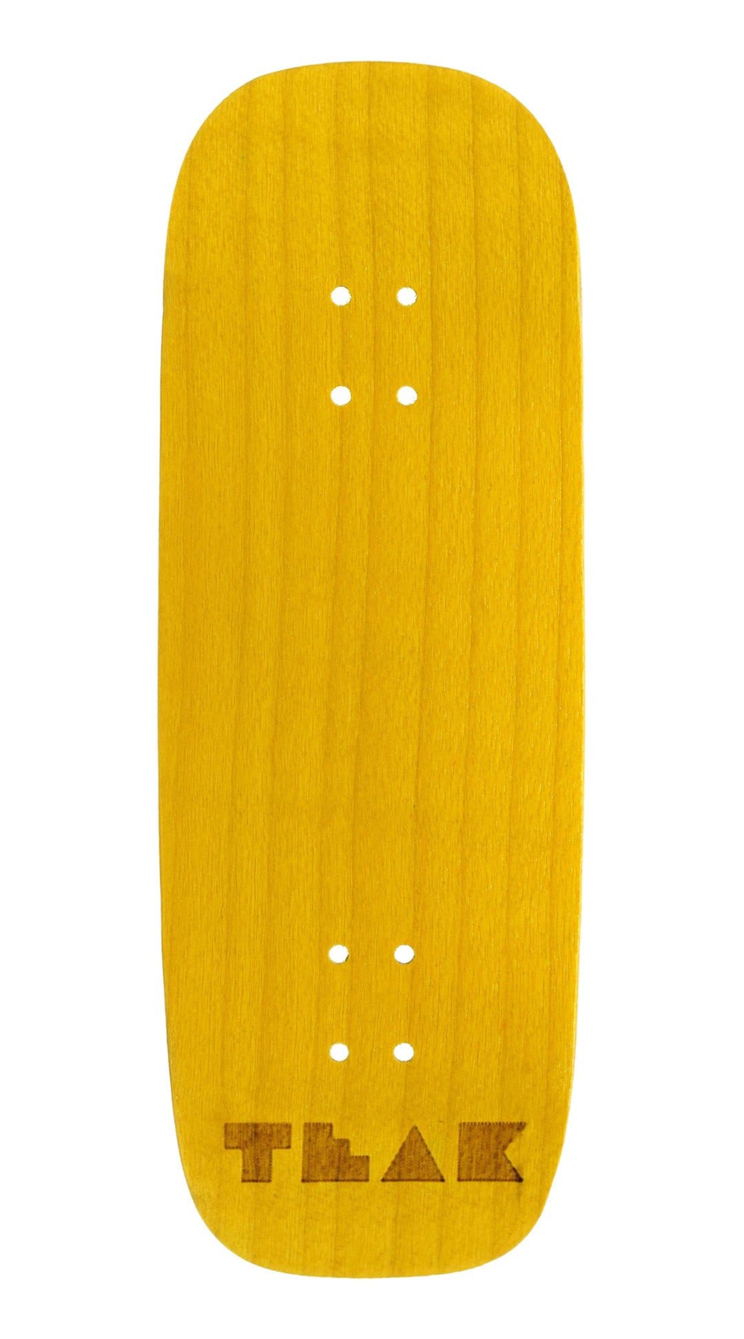 Teak Tuning PROlific Wooden 5 Ply Fingerboard Boxy Deck 32x96mm - Banana Yellow - with Color Matching Mid Ply