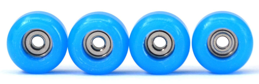 Teak Tuning CNC 100D Polyurethane Fingerboard Bearing Wheels, Light Blue - Set of 4 Light Blue