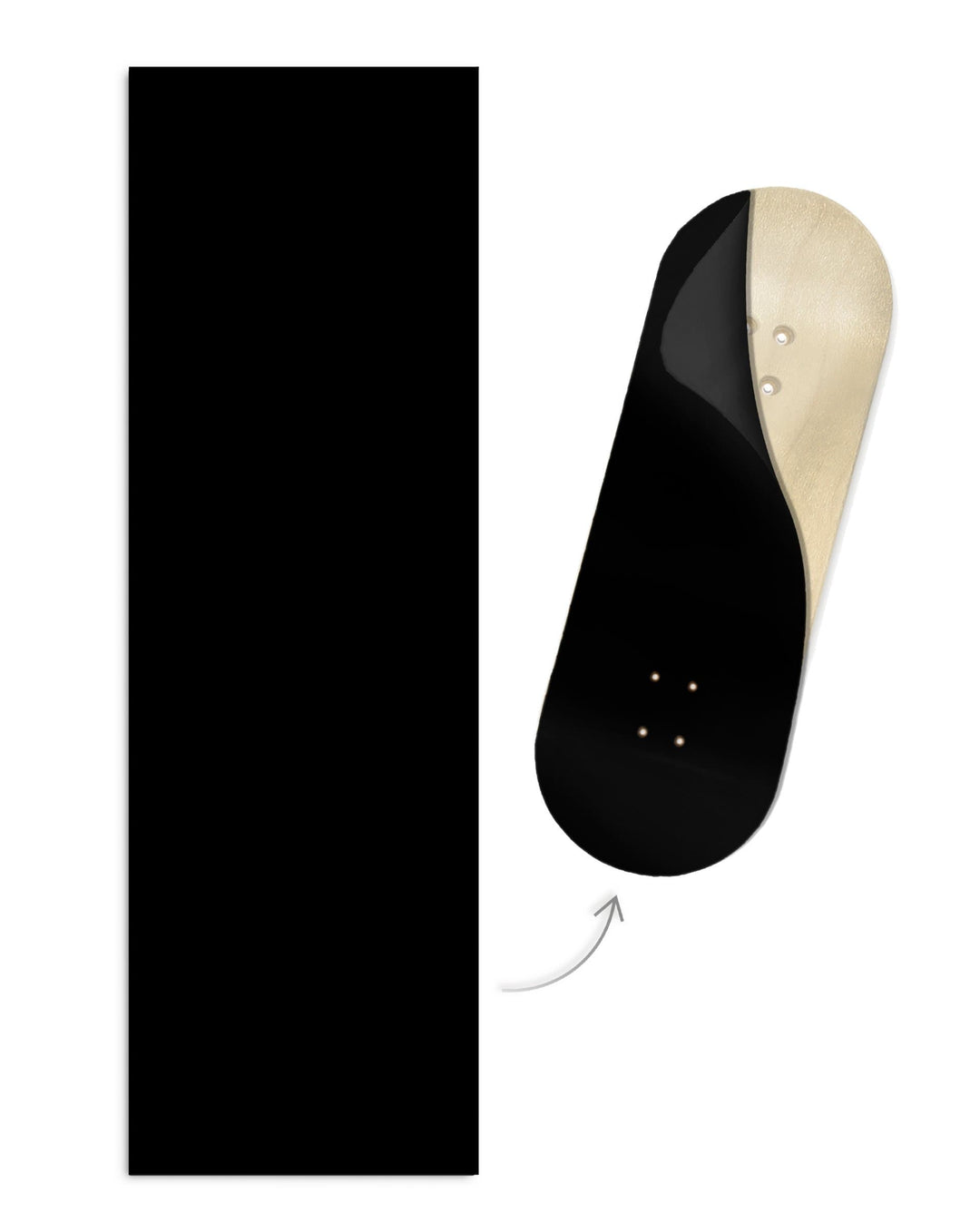 Teak Tuning "Phantom Black Colorway" ColorBlock Fingerboard Deck Wrap - 35mm x 110mm