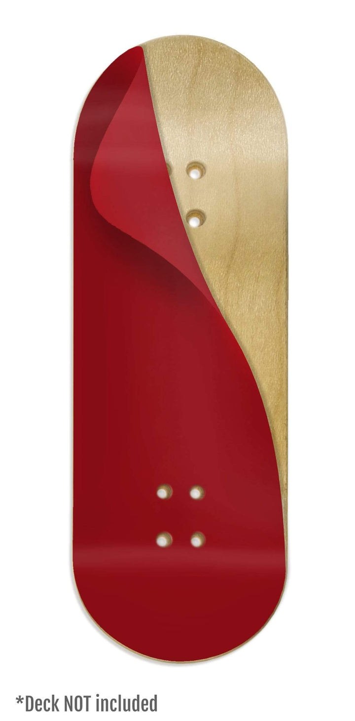 Teak Tuning "Black Cherry Red Colorway" ColorBlock Fingerboard Deck Wrap - 35mm x 110mm