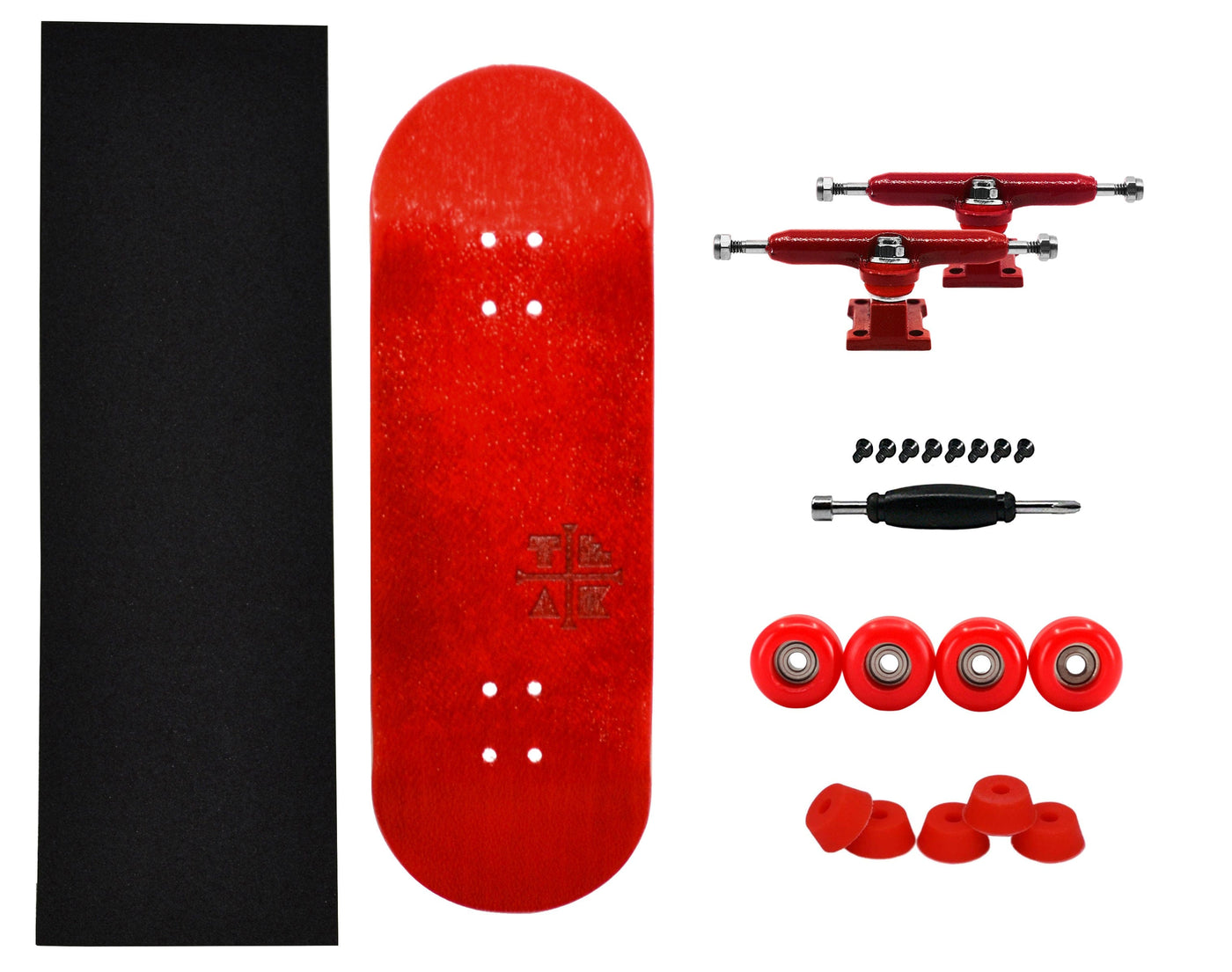 Teak Tuning PROlific 32mm Preassembled Complete + Prodigy Trucks - "Red Rover"