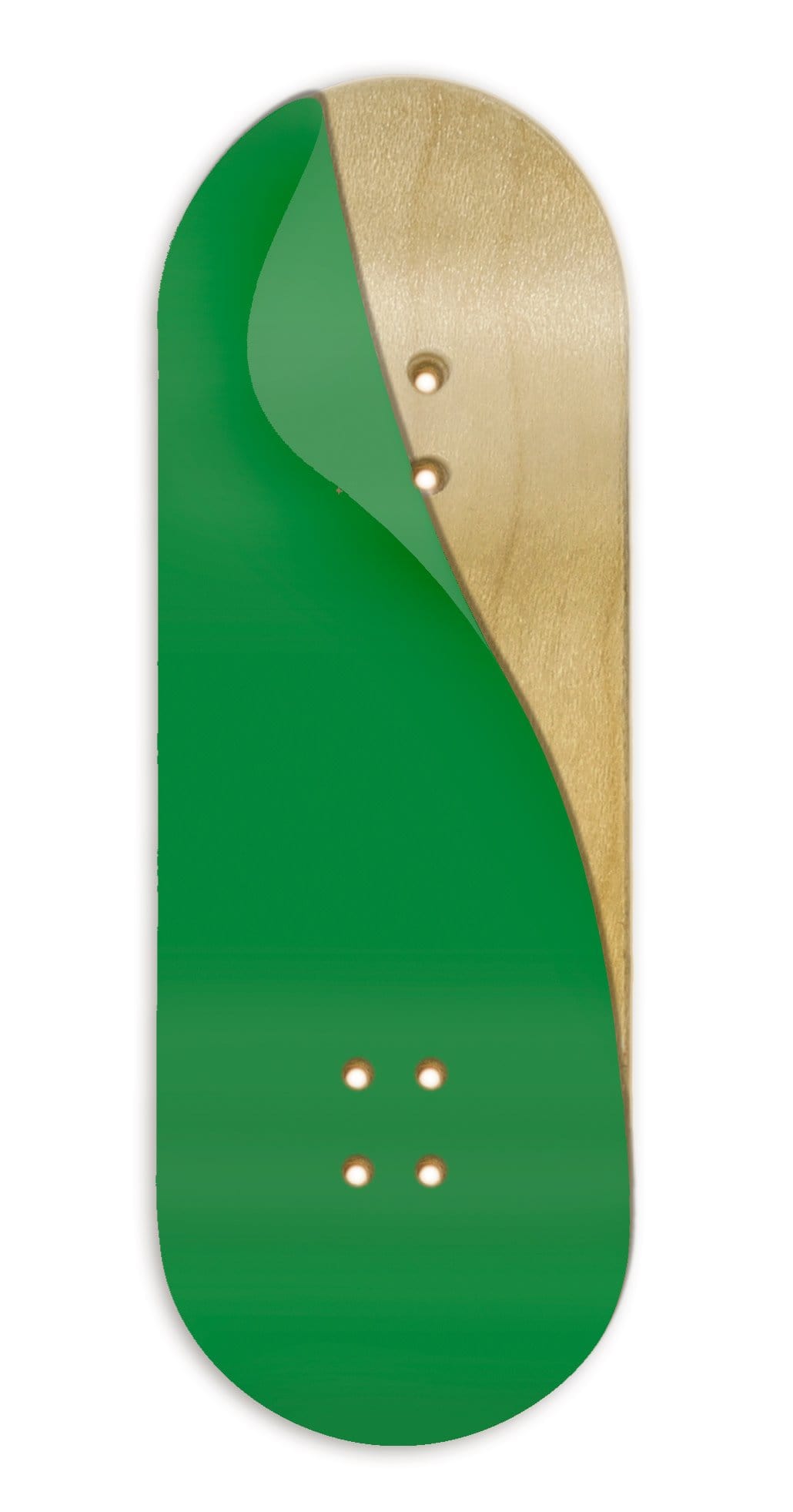 Teak Tuning Teak Swap Fingerboard Deck & ColorBlock Wrap - "Lucky Green" - 32mm x 97mm