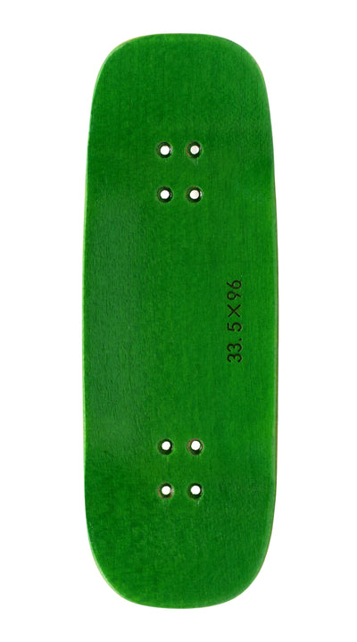 Teak Tuning PROlific Wooden 5 Ply Fingerboard Boxy Deck 32x96mm - Ghillie Green - with Color Matching Mid Ply