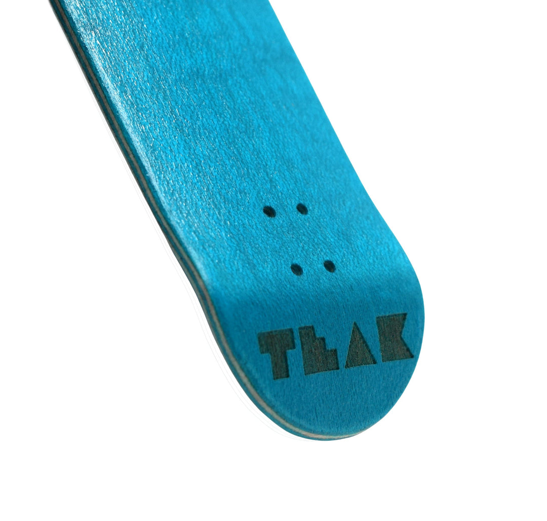 Teak Tuning PROlific Wooden 5 Ply Fingerboard Deck 35x95mm - Teak Teal - with Color Matching Mid Ply