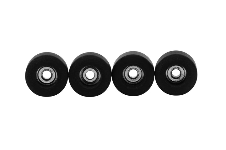 Teak Tuning Apex 71D Urethane Fingerboard Wheels, New Street Shape, Ultra Spin Bearings - Pitch Black Colorway - Set of 4