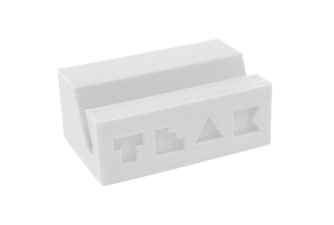 Teak Tuning Fingerboard Display Stand - Rectangle Edition - White Yeti Colorway