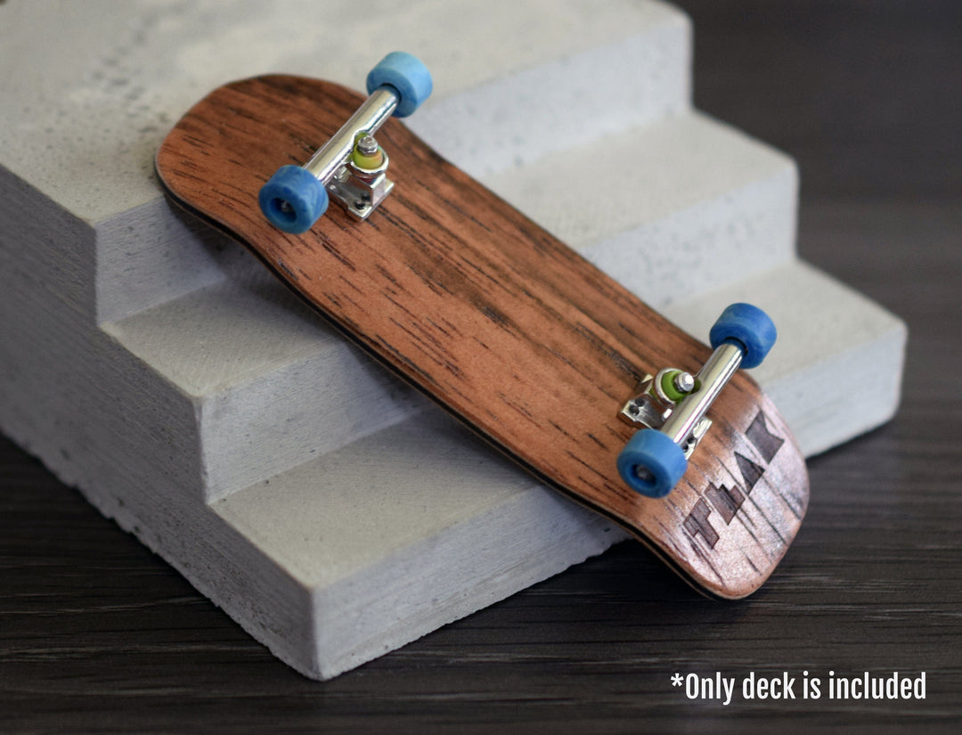 Teak Tuning PROlific Wooden 6 Ply Fingerboard Boxy Deck 32x96mm - Two Tone