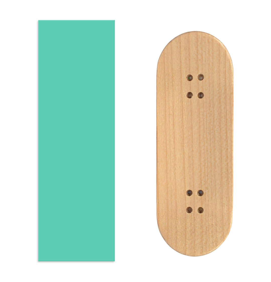 Teak Tuning Teak Swap Fingerboard Deck & ColorBlock Wrap - "Wintergreen" - 32mm x 97mm