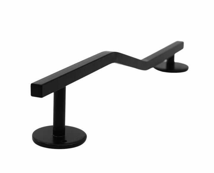 Teak Tuning Square, Bi-Level Fingerboard Rail, 12" Long - Steel Construction - Black