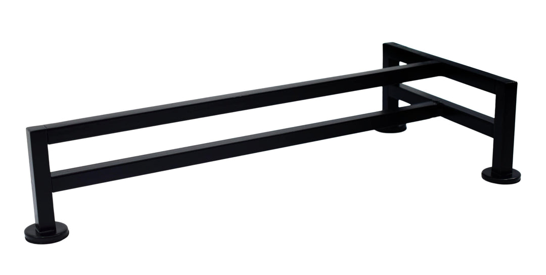 Teak Tuning Fence Style, T-Shaped Fingerboard Rail, 12" Long - Steel Construction - Black