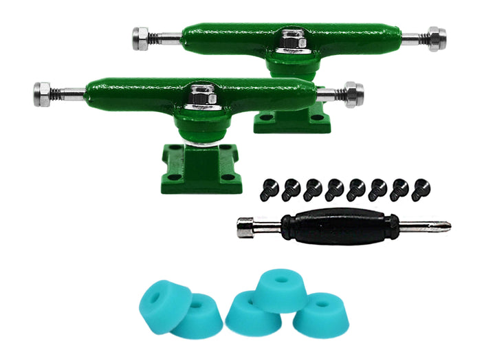 Teak Tuning Professional Shaped Prodigy Trucks, Forest Green Colorway - 32mm Wide Green