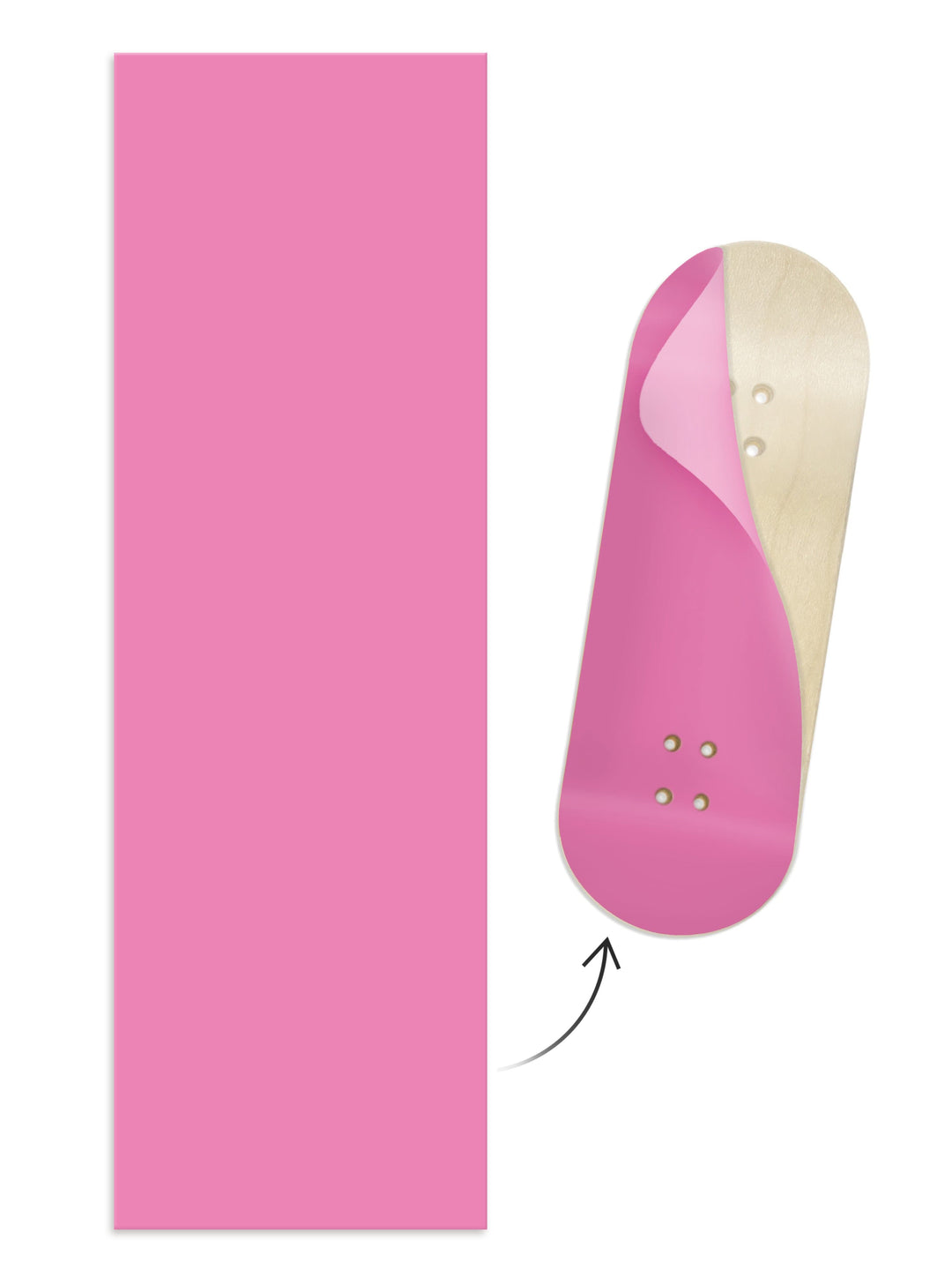 Teak Tuning "Primrose Pink Colorway" ColorBlock Fingerboard Deck Wrap - 35mm x 110mm