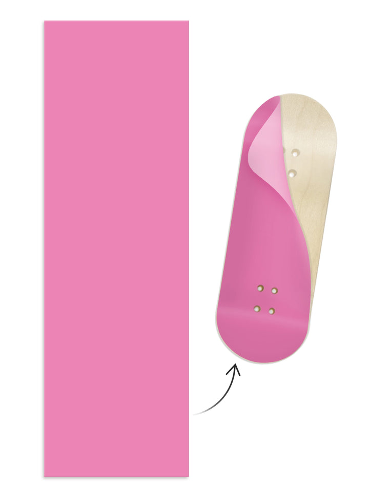 Teak Tuning "Primrose Pink Colorway" ColorBlock Fingerboard Deck Wrap - 35mm x 110mm