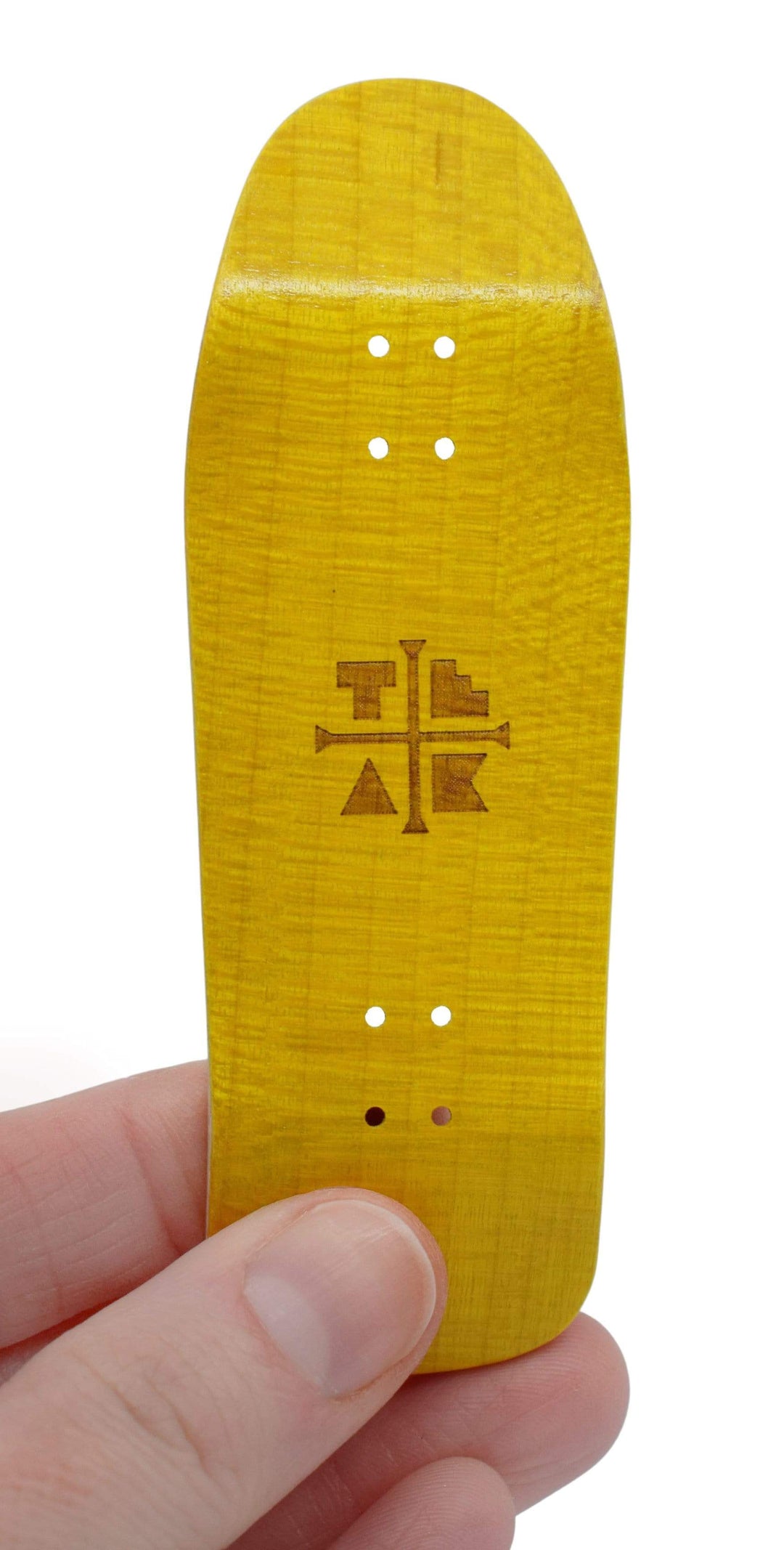 Teak Tuning Carlsbad Cruiser Wooden Fingerboard Deck, "Banana Yellow" - 34mm x 100mm