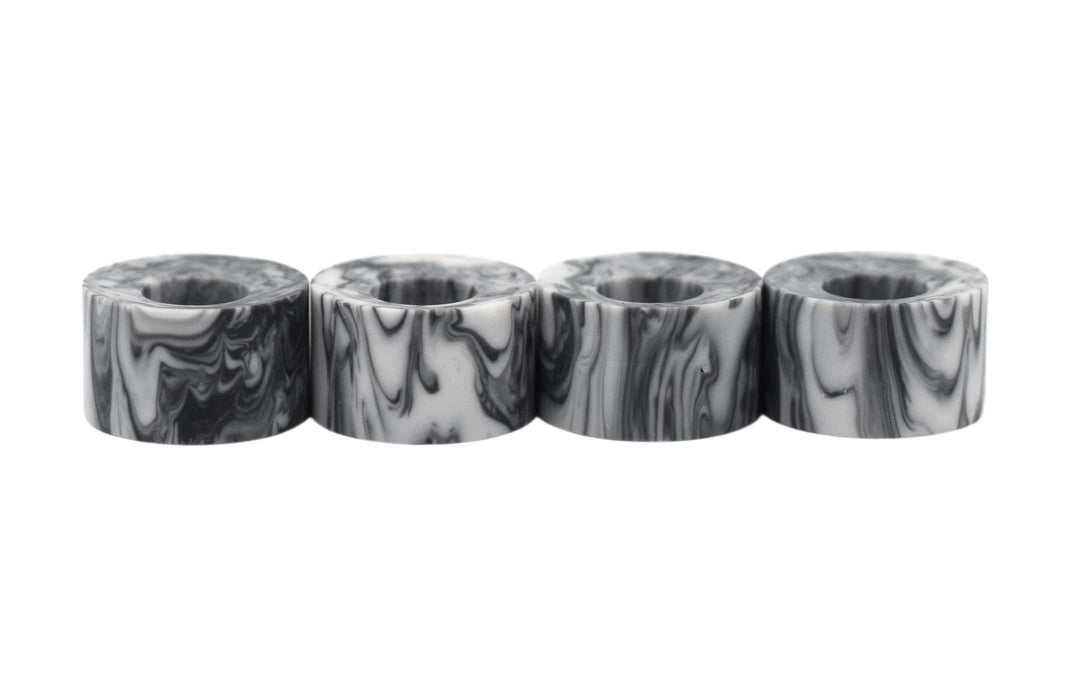 Teak Tuning Apex Crusier Wheels - 61D Urethane - ABEC-9 Bearings - "Grey & White Swirl"