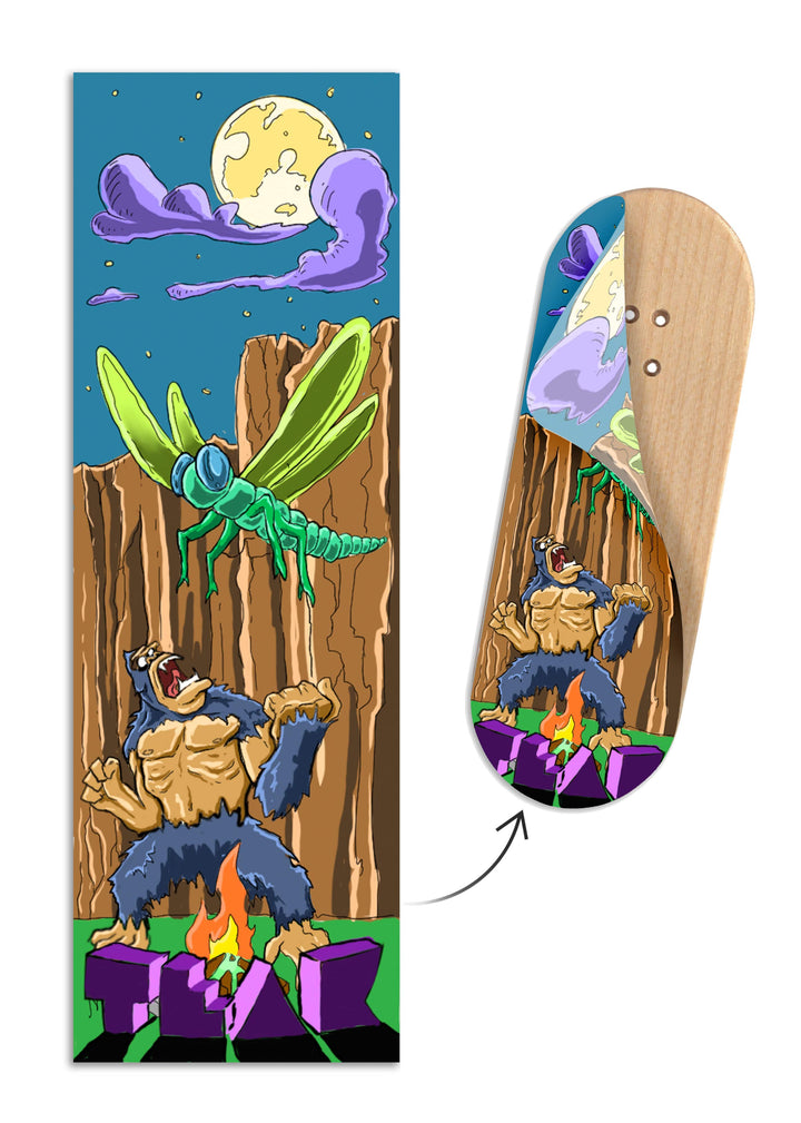 Teak Tuning "Angry Ape" Teak Team Rider Collaboration Deck Graphic Wrap - 35mm x 106mm