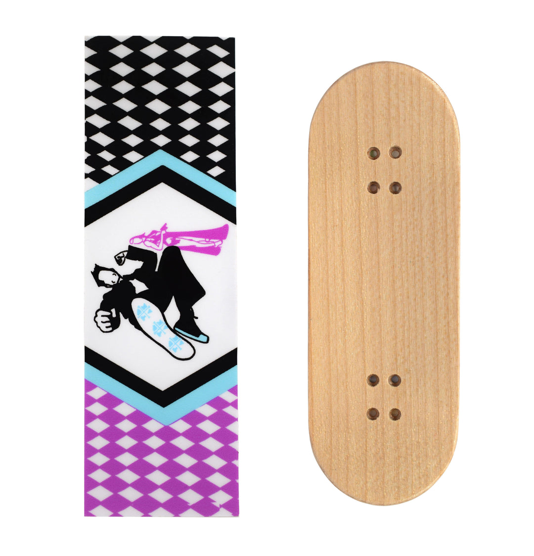 Teak Tuning Teak Swap Fingerboard Deck & Graphic Wrap - "Spies" - 32mm x 97mm