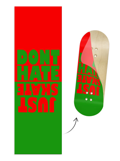 Teak Tuning Limited Edition "Don't Hate, Just Skate" Deck Graphic Christmas Wrap - 35mm x 110mm