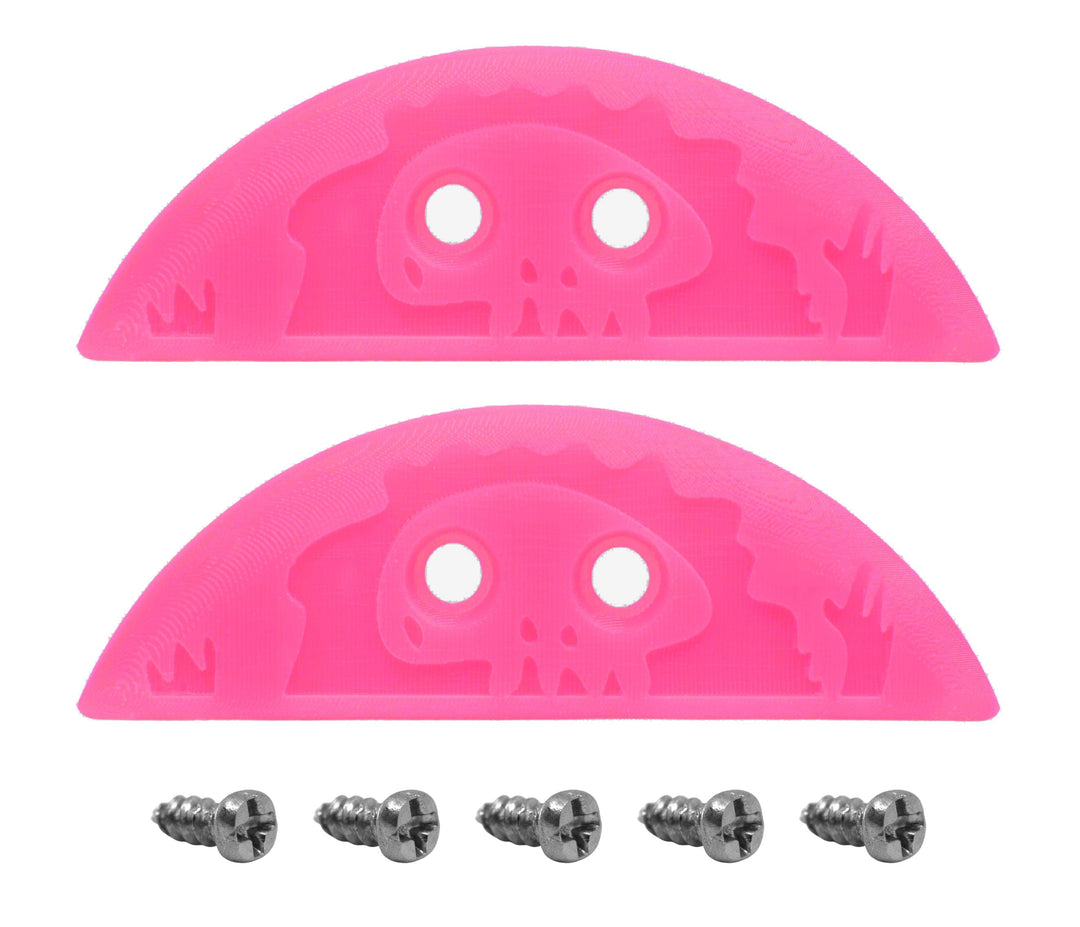 Teak Tuning Peeping Yeti Fingerboard Nose & Tail Guards - 7.5mm x 22mm - Hot Pink