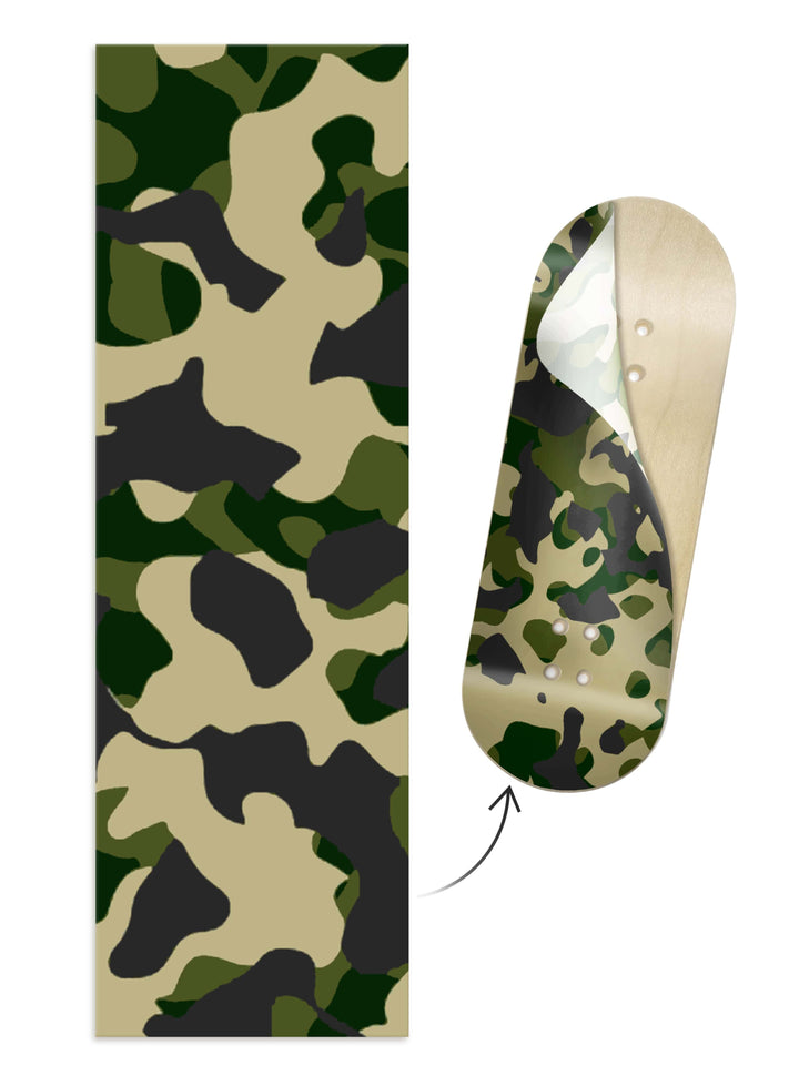 Teak Tuning "Hidden Camo Colorway" ColorBlock Fingerboard Deck Wrap - 35mm x 110mm