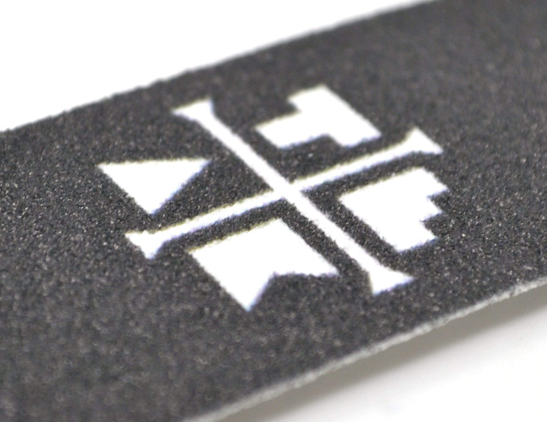 Teak Tuning 3PK Fingerboard Skate Grip Tape, Black & White Logo Edition - 38mm x 114mm