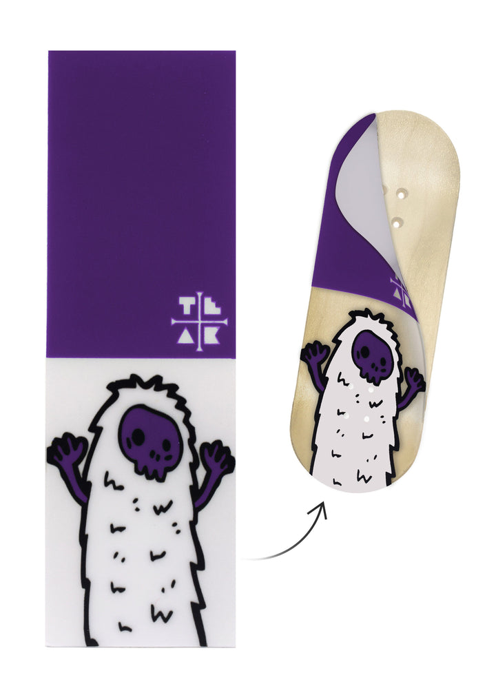 Teak Tuning "Purple Yeti" Deck Graphic Wrap (Transparent Background) - 35mm x 110mm