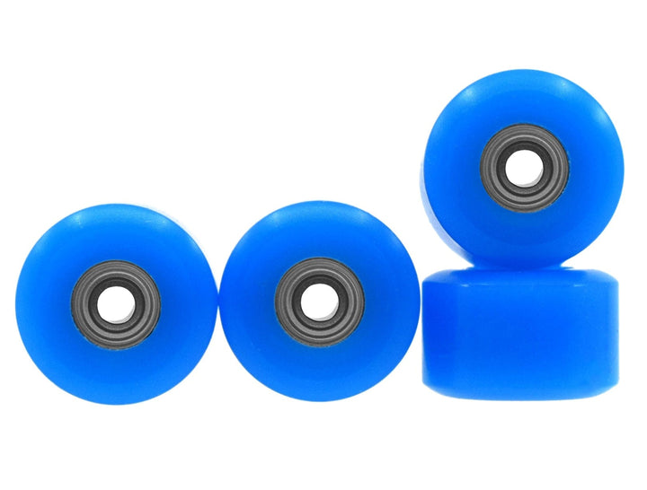 Teak Tuning Apex 85D Premium Plastic Fingerboard Wheels, New Street Shape - Premium ABEC-9 Stealth Bearings - Sky Blue Colorway - Set of 4