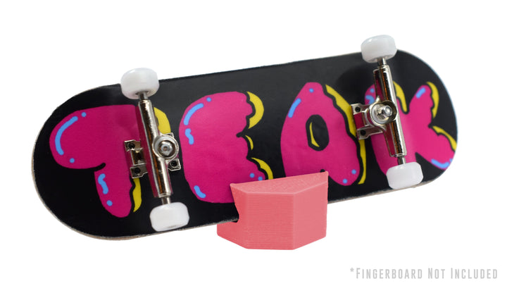 Teak Tuning Fingerboard Display Stand - Octagon Edition - Bubblegum Colorway